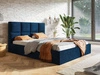 Polsterbett mit Bettkasten und Lattenrost 140x200 Malo Dunkelblau