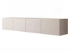 Hängeschrank mit Türen und LED-Beleuchtung 200 cm Nodoo Kaschmir