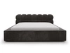 Polsterbett mit Bettkasten und Lattenrost 140x200 Plaza Dunkelgrau