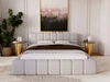 Polsterbett mit Bettkasten und Lattenrost 180x200 Alicante Boucle Grau