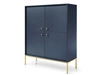 Türkommode mit Golden Metallbeinen Amor Marineblau