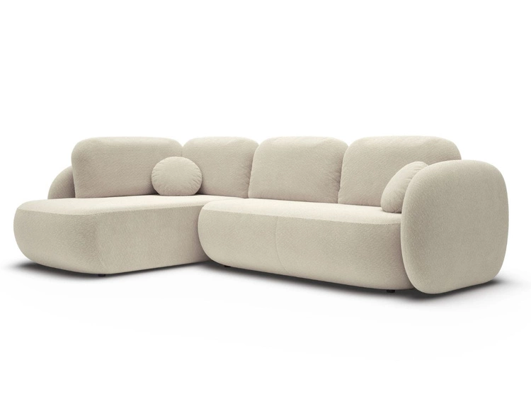 Ecksofa mit Schlaffunktion und Bettkasten Links Carino Beige