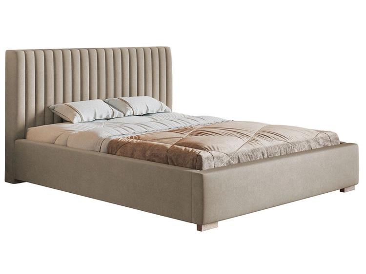 Polsterbett mit Bettkasten und Lattenrost 120x200 Toscania Beige