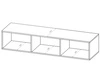 TV-Lowboard mit Türen 300 cm Kioto Cashmere