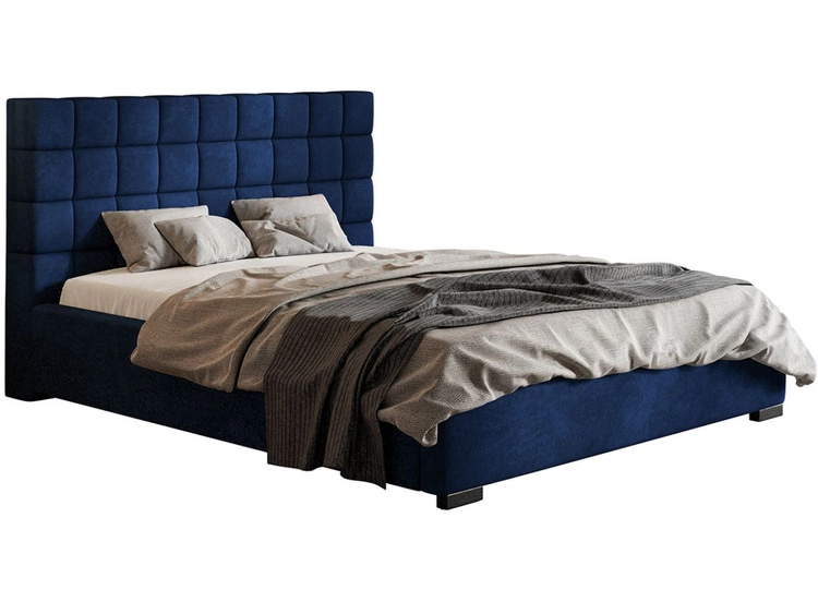 Polsterbett mit Bettkasten und Lattenrost 140x200 Terra Dunkelblau