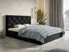 Polsterbett mit Bettkasten und Lattenrost 120x200 Salento Schwarz