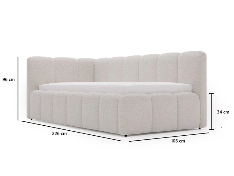 Jugendbett Einzelbett mit Bettkasten und Lattenrost 90x200 Cloud One Braun