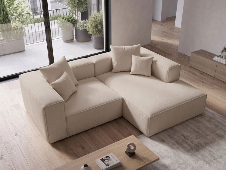 Ecksofa L Rechts Vellaro Beige