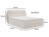 Boxspringbett mit Bettkasten 120x200 Bogota Beige