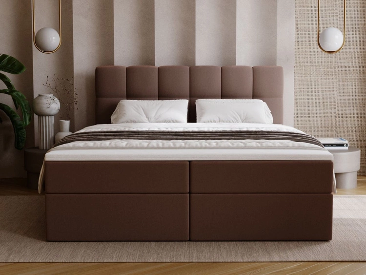 Boxspringbett mit Bettkasten 180x200 Maison Braun