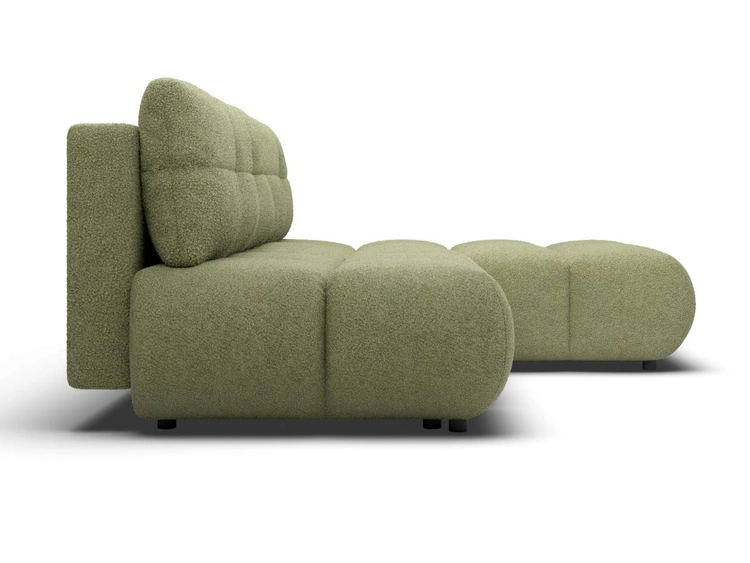 Ecksofa mit Schlaffunktion und Bettkasten Rechts Milet Grün