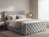 Boxspringbett mit Bettkasten 140x200 Montego Hellgrau