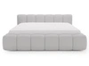 Polsterbett mit Bettkasten und Lattenrost 120x200 Cloud Low Bouclé-Stoff Grau