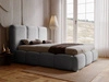 Polsterbett mit Bettkasten und Lattenrost 200x200 Bubble Grau