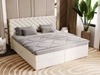 Boxspringbett mit Bettkasten 140x200 Bergamo Beige