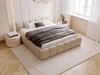 Polsterbett ohne Bettkasten mit Lattenrost 180x200 Cloud Low aus Bouclé-Stoff Dunkelbeige