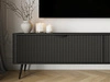 TV-Lowboard mit Türen 200 cm Latina Schwarz
