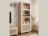 Standvitrine schmale verglasteim Boho-Stil Bellance, Eiche Puccini