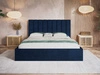 Polsterbett mit Bettkasten und Lattenrost 140x200 Sesto Dunkelblau