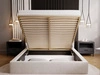 Polsterbett mit Bettkasten und Lattenrost 140x200 Monaco Beige