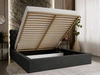 Polsterbett mit Bettkasten und Lattenrost 120x200 Apollo Schwarz