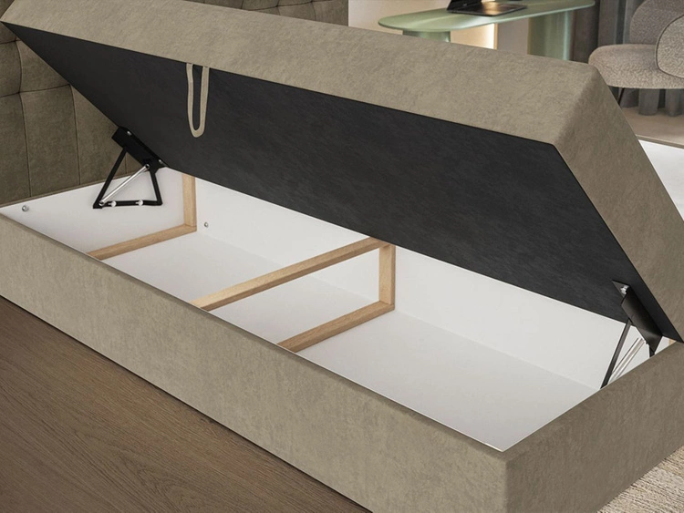 Boxspringbett mit Bettkasten 120x200 Denza Dunkelblau