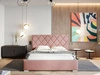 Polsterbett mit Bettkasten und Lattenrost 120x200 Taranto Rosa