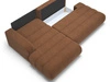 Ecksofa L-Form mit Schlaffunktion und Bettkasten Lisso Links Terrakotta
