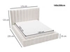 Polsterbett mit Bettkasten und Lattenrost 140x200 Rotto Beige