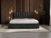 Polsterbett mit Bettkasten und Lattenrost 180x200 Roma Schwarz