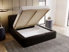 Polsterbett mit Bettkasten und Lattenrost 120x200 Amaro Schwarz