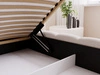 Polsterbett mit Bettkasten und Lattenrost 160x200 Cloud Low Bouclé-Stoff Beige