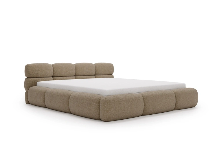 Polsterbett mit Bettkasten und Bettrost 200x200 Sweet Low Braun