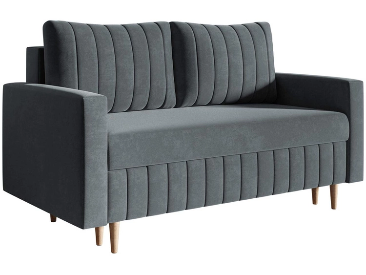 Schlafsofa mit Bettfunktion und Bettkasten Castelo Dunkelgrau