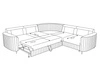 Ecksofa L-Form Rechts mit Schlaffunktion und Bettkasten Limon Beige