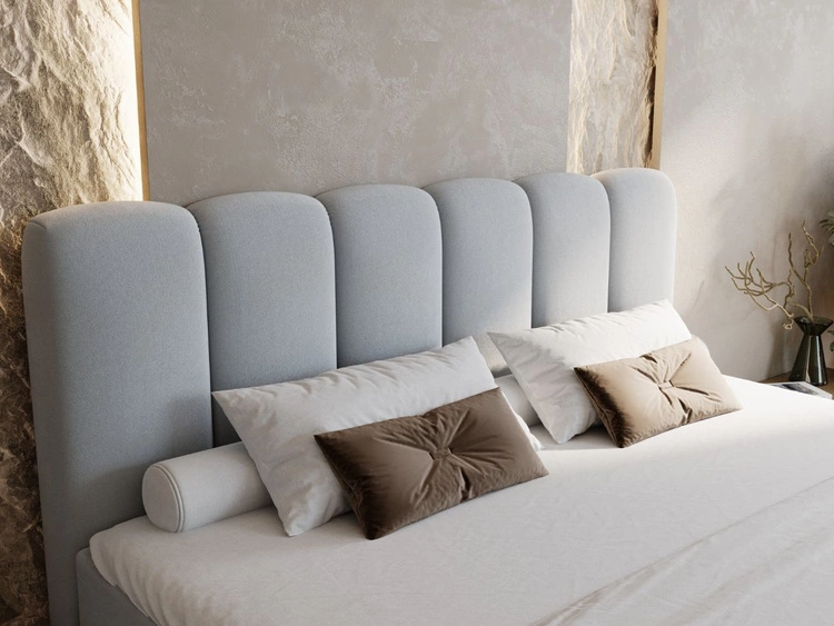 Boxspringbett mit Bettkasten 140x200 Cloud Grau