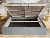 Polsterbett mit Bettkasten und Lattenrost 140x200 Malo Hellgrau