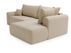 Ecksofa L-Form mit Schlaffunktion und Bettkasten Savana Bis Beige 