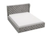 Polsterbett mit Bettkasten und Lattenrost 160x200 Kingston Hellgrau