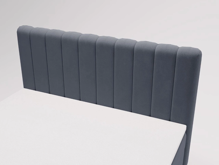 Boxspringbett mit Bettkasten 120x200 Primavera Dunkelgrau