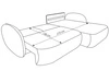 Ecksofa L-Form Rechts mit Schlaffunktion und Bettkasten Oreo Beige