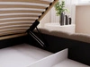 Polsterbett mit Bettkasten und Lattenrost 140x200 Cloud Low Bouclé-Stoff Braun