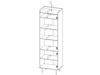 Vitrinenschrank 60 cm Vasa Braun