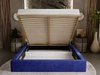 Polsterbett mit Bettkasten und Lattenrost 120x200 Apollo Blau