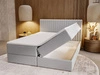 Boxspringbett mit Bettkasten 140x200 Marbella Hellgrau
