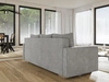 Schlafsofa mit Bettfunktion und Bettkasten Pori Creme