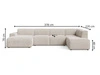 Wohnlandschaft Rechts Belluno Beige
