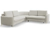 Ecksofa L-Form Links mit Schlaffunktion und Bettkasten Limon Hellgrau