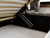 Polsterbett mit Bettkasten und Lattenrost 160x200 Bliss Grau