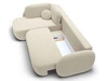 Ecksofa mit Schlaffunktion und Bettkasten Links Carino Beige